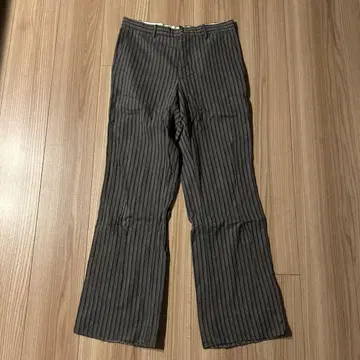ANTONIO MARRAS 그레이 스트라이프 스트레이트 팬츠