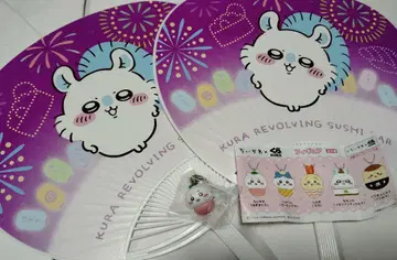 치이카와 쿠라스시 모몽가 부채 2개 & 치이카와 네기마구로 피규어 세트