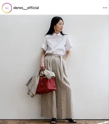 deres 린넨 와이드 팬츠
