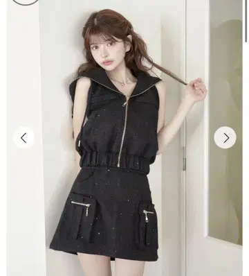 Randy 트위드 카고 아메리칸 리셋업 블랙