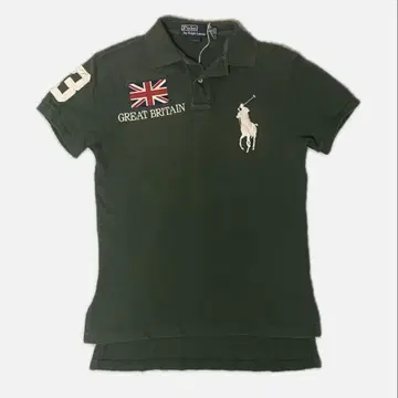 랄프 로렌 빅 포니 자수 국기 피케 셔츠 GREATBRITAIN