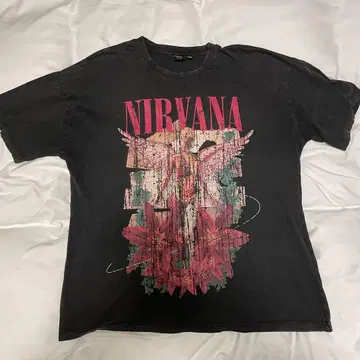 NIRVANA 그래픽 티셔츠 블랙