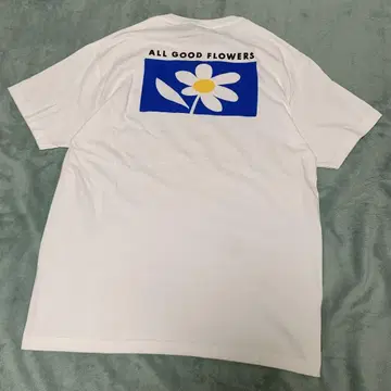 새상품급 ALL GOOD FLOWER 백 프린트 티셔츠