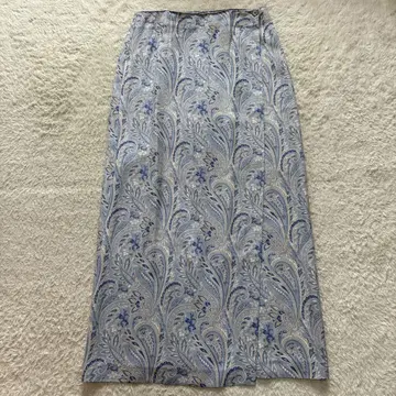 TALBOTS 탈봇 페이즐리 무늬 실크 랩 스커트 롱 기장