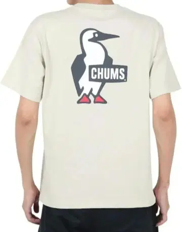 새상품 참스 남성용 반팔 티셔츠 L 사이즈 CHUMS 부비 로고 그레이지