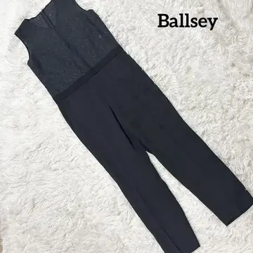 보르지 Ballsey 레이스 절개 슬리브리스 올인원 블랙 34