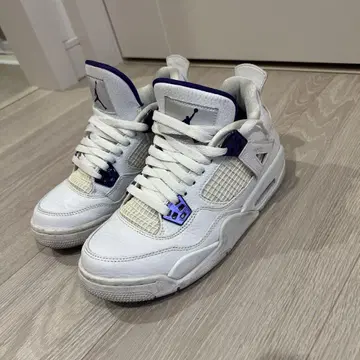 Air Jordan 4 BOY's 5Y 화이트/퍼플