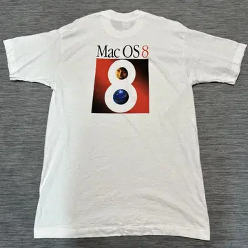 USA제 빈티지 기업 로고 티셔츠 애플 os8 애플 맥 L