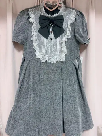 SecretHoney 반팔 리본 원피스 아카데미 메이드