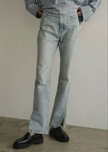 택 포함 새상품 CLANE slim hem denim pants