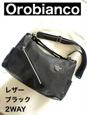 Orobianco 가죽 블랙 2WAY 숄더백