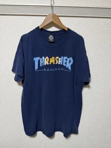 트레셔 THRASHER 티셔츠 아르헨티나 스케이트보드 L 네이비