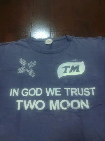 two moon 티셔츠 40 42 네이비 퍼플네이비 구제 의류 빈티지