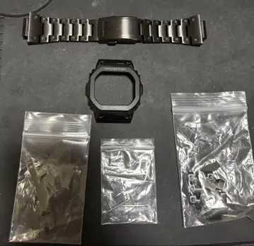 G-SHOCK DW-5600E 계열 커스텀 베젤, 벨트 스테인리스 블랙