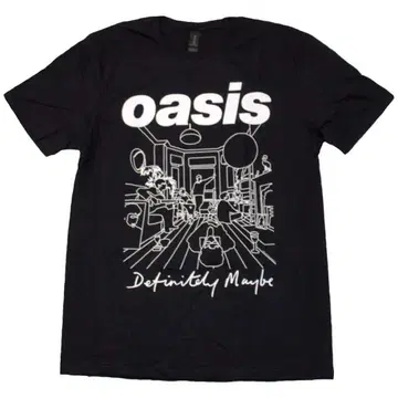 oasis Definitely Maybe 티셔츠 XL 블랙