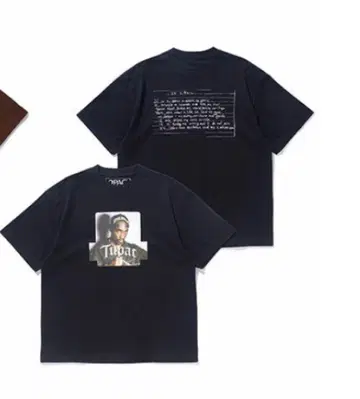 XLARGE 콜라보 2Pac 프린트 티셔츠 블랙