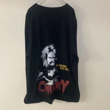 GOD BLESS YOU CHUCKY 척 티셔츠 긴팔 블랙 XL