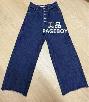 [거의 미사용] PAGEBOY 와이드 레그 데님