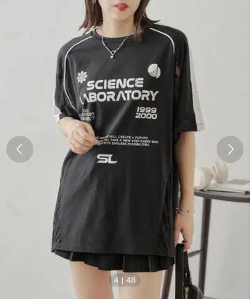 chico 레이스 절개 게임 셔츠