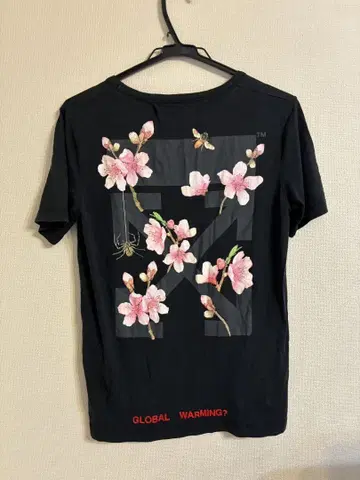 OFF-WHITE 티셔츠 GLOBAL WARMING? 블랙 S 사이즈
