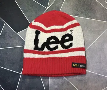 Lee 니트 모자 빨흰 스트라이프