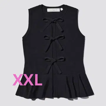 지유 rokh 프론트 리본 스웨터 2XL