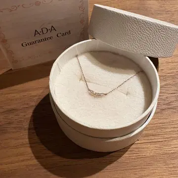 ADA 목걸이 다이아몬드 5연 핑크 골드