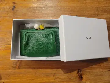 ear 소가죽 가마구치 접이식 지갑