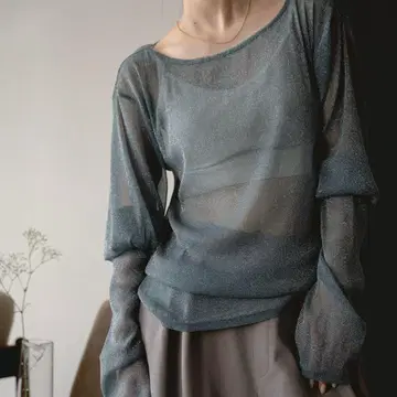 mideal gritter sheer tops 글리터 시어 탑