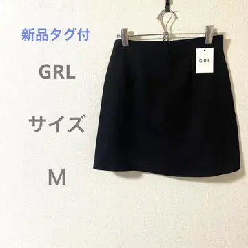 택 포함 새상품 GRL 블랙 타이트 미니 스커트