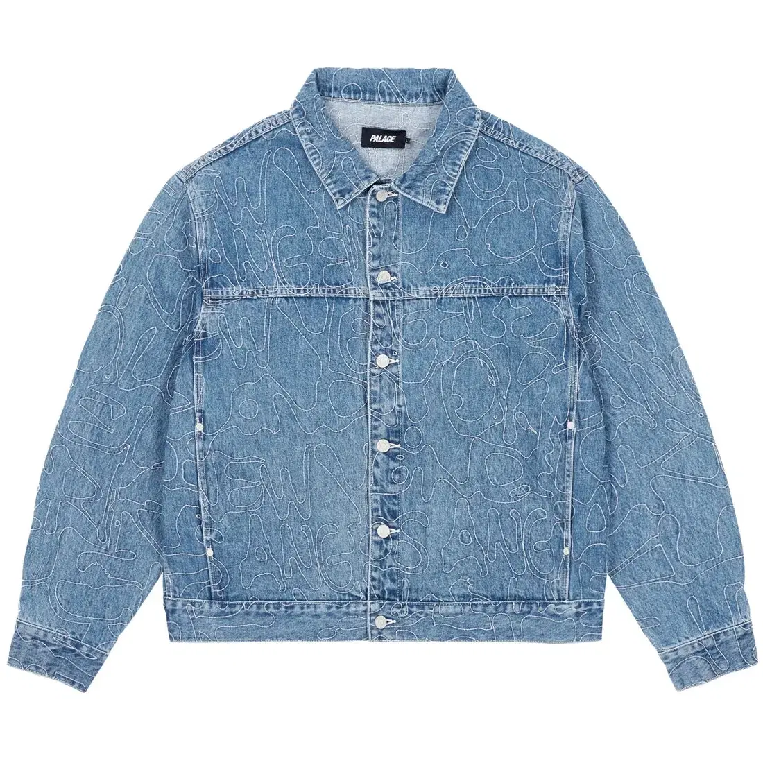 PALACE 팔라스 [XL] Palace Splat Denim Jacket Stone Wash 24SS