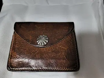 rrl 브라운 가죽 카드 케이스