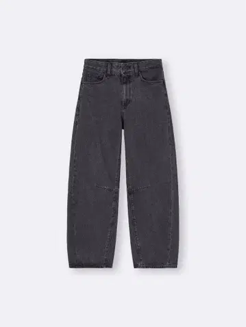 지유 배럴 레그 청바지 XL DARK GRAY