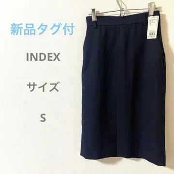 택 포함 새상품 INDEX 네이비 타이트 스커트 무릎 기장