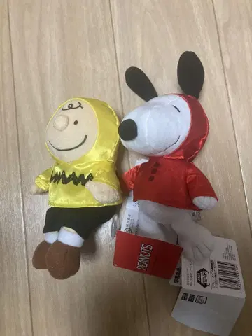 PEANUTS. 찰리 브라운. 스누피. 봉제 인형 세트