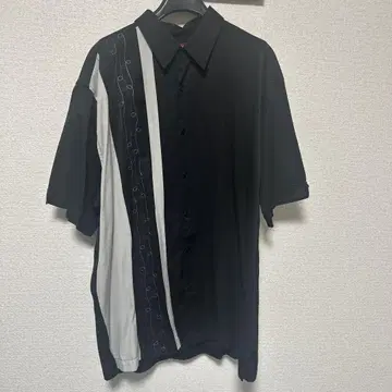 SOBRINO 쿠바 셔츠 XL 블랙 화이트 그레이