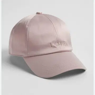 Gap 갭 새상품 LOVE 자수 야구 모자 새틴 핑크