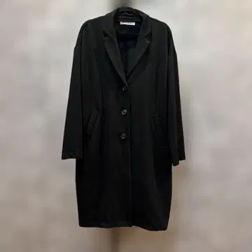 SPIRALGIRL 블랙 체스터 롱 코트