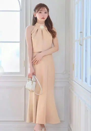 플라워 코사지 스커트 셋업 Lady 레이디