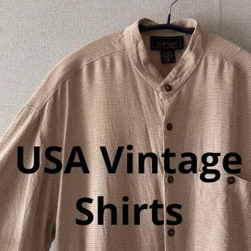 빈티지 노카라 셔츠 인도 USA제