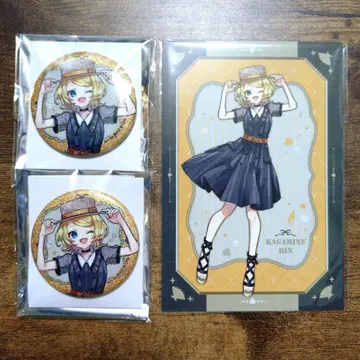 카가미네 린 캔뱃지 엽서 하츠네 미쿠 레트로 고베 2025 마루이