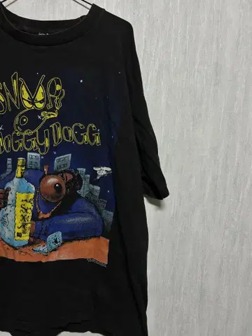 Snoop Dogg 그래픽 티셔츠 블랙 래퍼 티셔츠