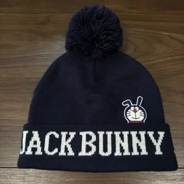 JACK BUNNY 네이비 니트 모자 도라에몽 콜라보