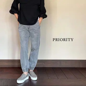 priority 조거 팬츠 38 그레이 프라이어리티