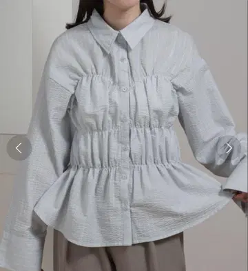 법률 스트라이프 앞부분 시링 셔츠 블루