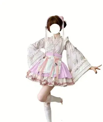 미사용 새상품-로리타풍 차이나풍-기모노-메이드 스타일 코스프레 드레스