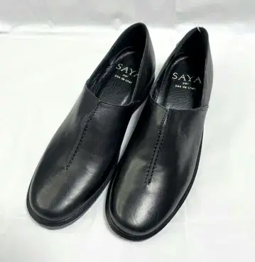 택 포함 SAYA 사야 슬립온 플랫 슈즈 블랙 22.0cm
