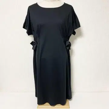 갤러리 비스콘티 리본 원피스 블랙 반팔 2 새상품급 M