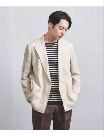UNITED ARROWS 내추럴 베이지 더블 자켓 46 M