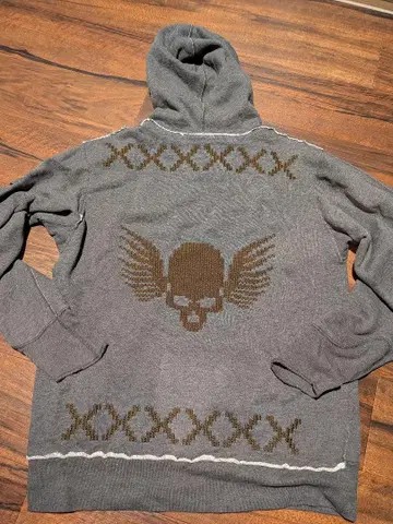 1 Wings + Horns 후드티 스컬 빈티지 L